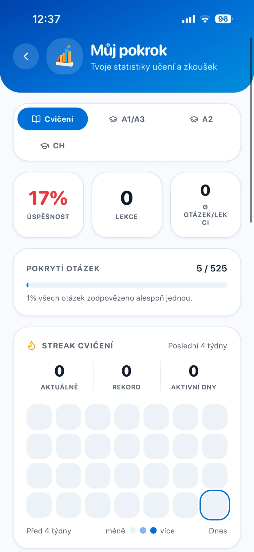 Screenshot aplikace DroneAce