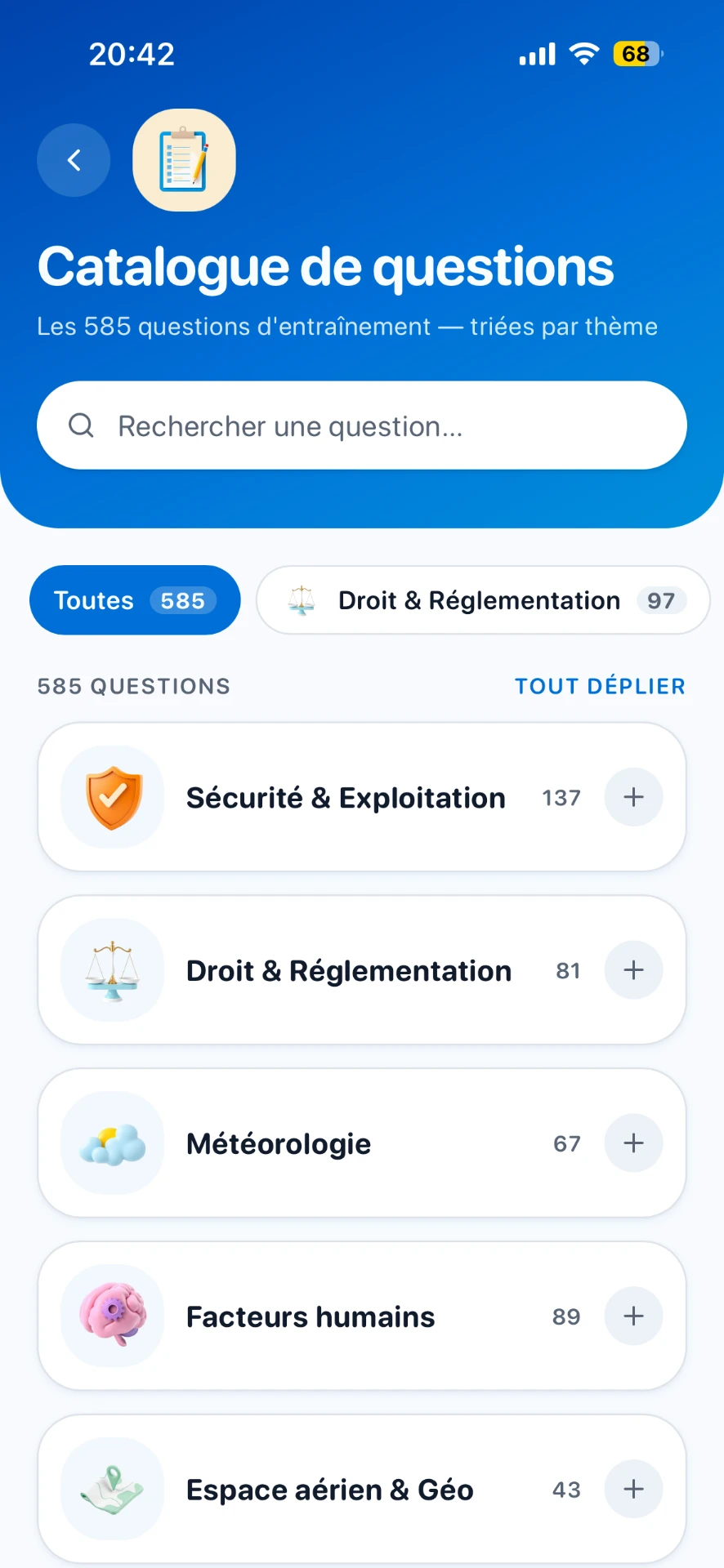 Capture d'écran de l'app DroneAce