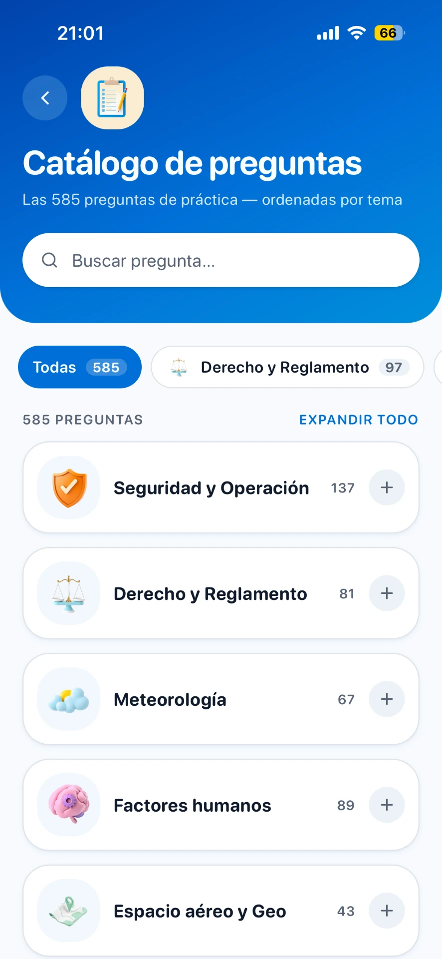 Captura de pantalla de la app DroneAce