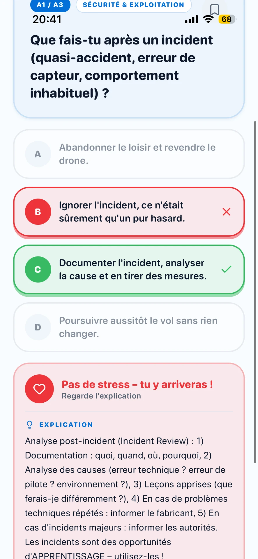 Capture d'écran de l'app DroneAce