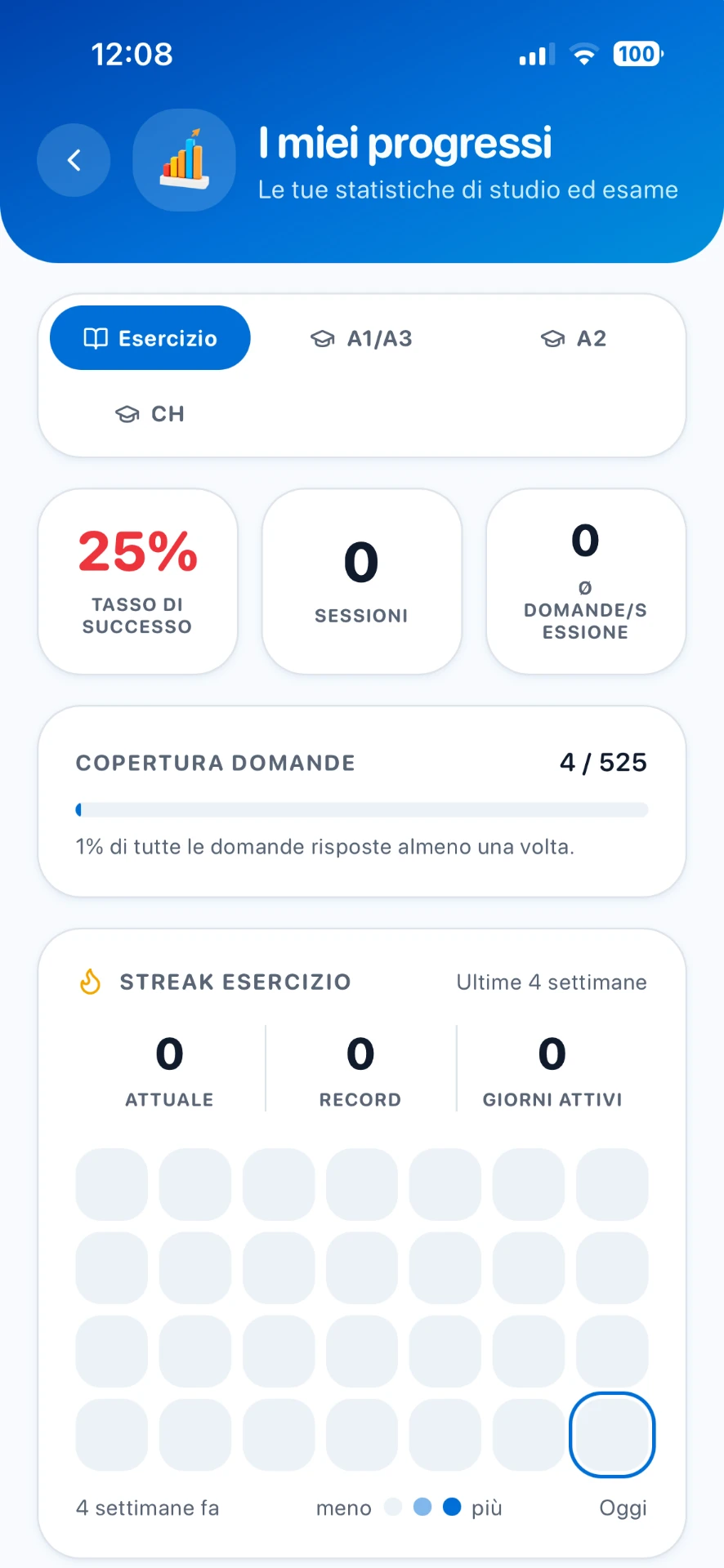 Screenshot dell'app DroneAce